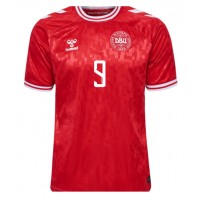 Camiseta Dinamarca Rasmus Hojlund #9 Primera Equipación Eurocopa 2024 manga corta